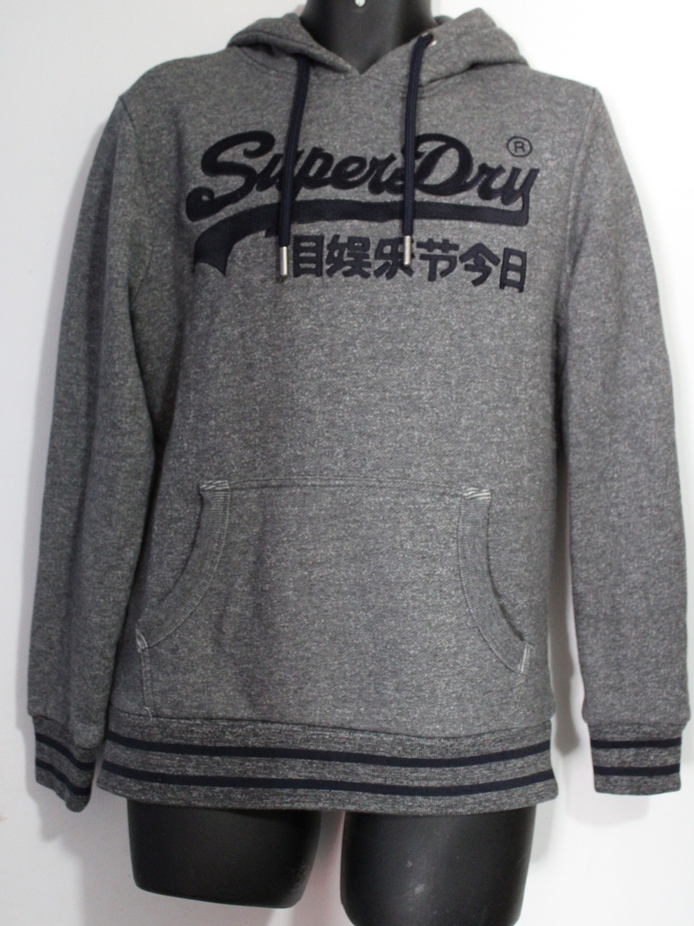 Super Dry Mens Sweater Grey Size Medium Adult Men Slim Fit
